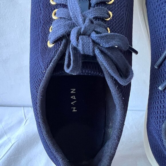 Cole Haan Grand.OS Navy Knit Lace Up Fashion Sneakers, W10504, Size 8, EC! - Picture 5 of 14